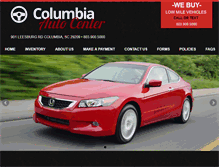 Tablet Screenshot of columbiaautocenter.com